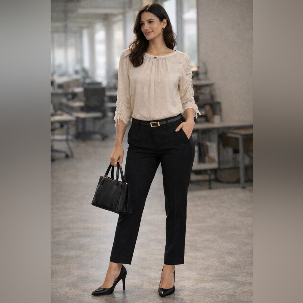 Elegant Max Studio Champagne Blouse